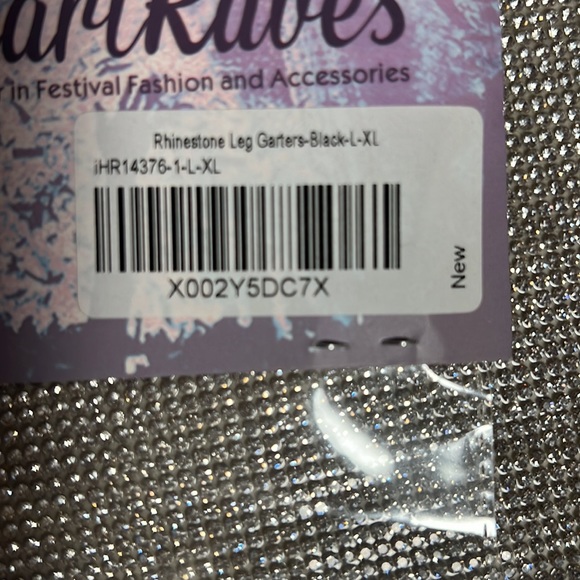 Rhinestone Leg garters L/ XL - Picture 3 of 9
